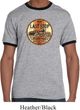 Mens Biker Shirt Last Stop Ringer Tee T-Shirt