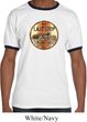 Mens Biker Shirt Last Stop Ringer Tee T-Shirt