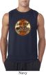 Mens Biker Shirt Last Stop Sleeveless Tee T-Shirt