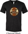 Mens Biker Shirt Last Stop Tri Blend V-neck Tee