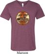 Mens Biker Shirt Last Stop Tri Blend V-neck Tee