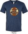 Mens Biker Shirt Last Stop Tri Blend V-neck Tee