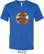 Mens Biker Shirt Last Stop Tri Blend V-neck Tee