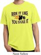 Mens Biker Shirt Ride It Like You Stole It Pigment Dyed Tee T-Shirt