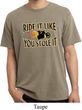 Mens Biker Shirt Ride It Like You Stole It Pigment Dyed Tee T-Shirt
