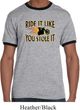 Mens Biker Shirt Ride It Like You Stole It Ringer Tee T-Shirt