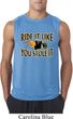 Mens Biker Shirt Ride It Like You Stole It Sleeveless Tee T-Shirt