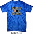 Mens Biker Shirt Ride It Like You Stole It Spider Tie Dye Tee T-shirt