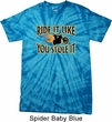 Mens Biker Shirt Ride It Like You Stole It Spider Tie Dye Tee T-shirt