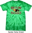 Mens Biker Shirt Ride It Like You Stole It Spider Tie Dye Tee T-shirt