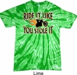 Mens Biker Shirt Ride It Like You Stole It Twist Tie Dye Tee T-shirt