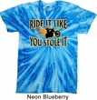 Mens Biker Shirt Ride It Like You Stole It Twist Tie Dye Tee T-shirt