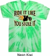 Mens Biker Shirt Ride It Like You Stole It Twist Tie Dye Tee T-shirt