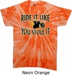 Mens Biker Shirt Ride It Like You Stole It Twist Tie Dye Tee T-shirt