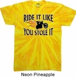 Mens Biker Shirt Ride It Like You Stole It Twist Tie Dye Tee T-shirt