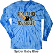Mens Biker Shirt Ride It Long Sleeve Tie Dye Tee T-shirt