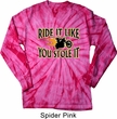 Mens Biker Shirt Ride It Long Sleeve Tie Dye Tee T-shirt