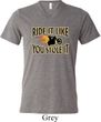 Mens Biker Shirt Ride It Tri Blend V-neck Tee T-Shirt
