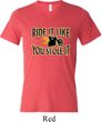 Mens Biker Shirt Ride It Tri Blend V-neck Tee T-Shirt