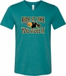Mens Biker Shirt Ride It Tri Blend V-neck Tee T-Shirt