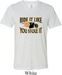 Mens Biker Shirt Ride It Tri Blend V-neck Tee T-Shirt