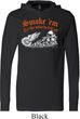 Mens Biker Shirt Smoke Em Lightweight Hoodie Tee