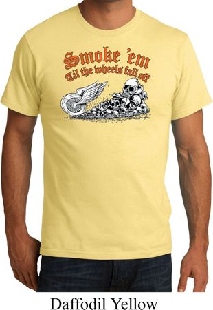 Mens Biker Shirt Smoke Em Organic Tee T-Shirt