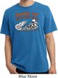 Mens Biker Shirt Smoke Em Pigment Dyed Tee T-Shirt
