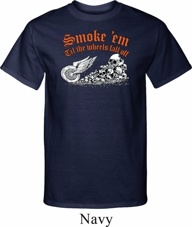Mens Biker Shirt Smoke Em Tall Tee T-Shirt