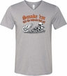 Mens Biker Shirt Smoke Em Tri Blend V-neck Tee