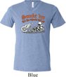 Mens Biker Shirt Smoke Em Tri Blend V-neck Tee