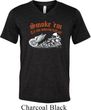 Mens Biker Shirt Smoke Em Tri Blend V-neck Tee