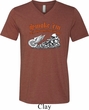 Mens Biker Shirt Smoke Em Tri Blend V-neck Tee