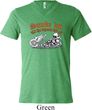 Mens Biker Shirt Smoke Em Tri Blend V-neck Tee