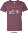 Mens Biker Shirt Smoke Em Tri Blend V-neck Tee