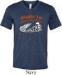 Mens Biker Shirt Smoke Em Tri Blend V-neck Tee