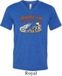 Mens Biker Shirt Smoke Em Tri Blend V-neck Tee