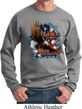 Mens Biker Sweatshirt American By Birth Sweat Shirt