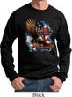 Mens Biker Sweatshirt American By Birth Sweat Shirt