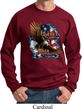 Mens Biker Sweatshirt American By Birth Sweat Shirt