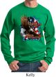 Mens Biker Sweatshirt American By Birth Sweat Shirt