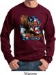Mens Biker Sweatshirt American By Birth Sweat Shirt