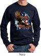 Mens Biker Sweatshirt American By Birth Sweat Shirt