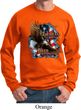 Mens Biker Sweatshirt American By Birth Sweat Shirt
