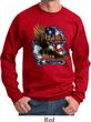 Mens Biker Sweatshirt American By Birth Sweat Shirt