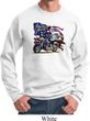 Mens Biker Sweatshirt American Pride Motorcycle Sweat Shirt