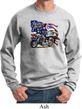 Mens Biker Sweatshirt American Pride Motorcycle Sweat Shirt