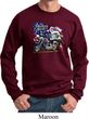 Mens Biker Sweatshirt American Pride Motorcycle Sweat Shirt
