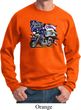 Mens Biker Sweatshirt American Pride Motorcycle Sweat Shirt
