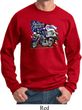 Mens Biker Sweatshirt American Pride Motorcycle Sweat Shirt